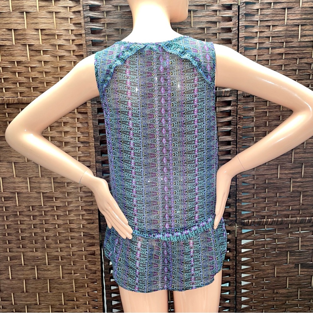 American Eagle Outfitters Multicolor Patterned Top, Size S. - Picture 2 of 6